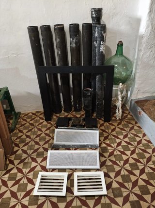 Chimenea Pellets Ferlux Insertable Negra