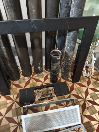 Chimenea Pellets Ferlux Insertable Negra