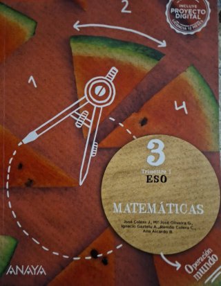 Pack Matemáticas 3 ESO libros de los 3 trimestres