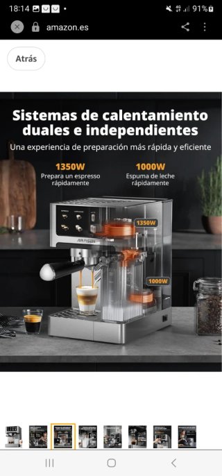 Cafetera AIRMSEN Espresso Cappuccino Latte