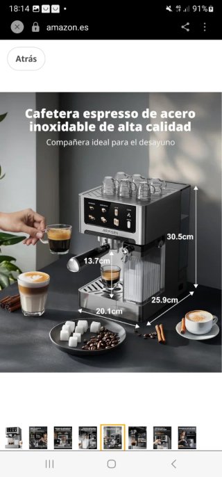 Cafetera AIRMSEN Espresso Cappuccino Latte