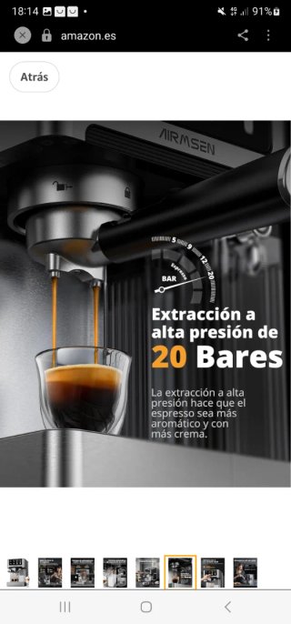 Cafetera AIRMSEN Espresso Cappuccino Latte