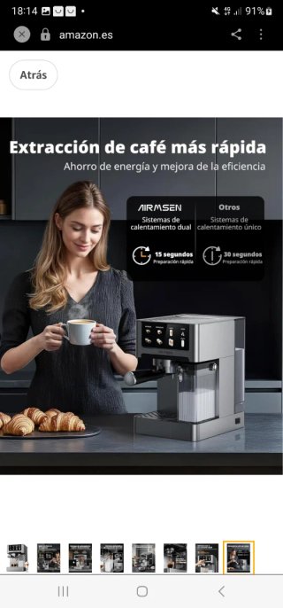 Cafetera AIRMSEN Espresso Cappuccino Latte