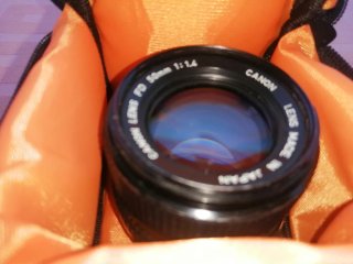 Canon FD 50mm 1:1.4 + funda