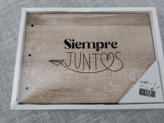 Álbum de fotos tapa madera Siempre Juntos