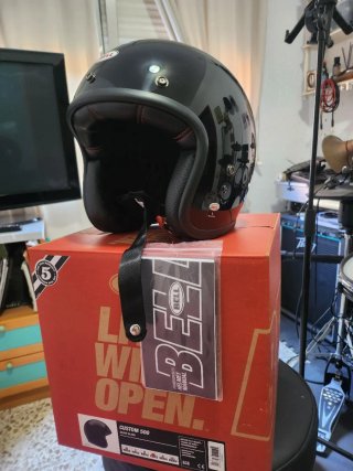 Casco Bell Custom 500 Vintage Negro Talla L