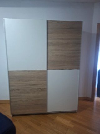 Armario Closet Blanco y Roble