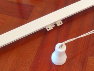 290cm Riel aluminio blanco para cortinas
