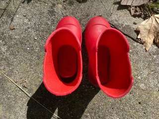 Botas de agua rojas Zara Talla 27