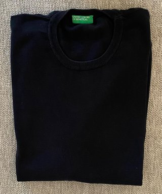 Jersey Benetton Hombre Negro Talla L