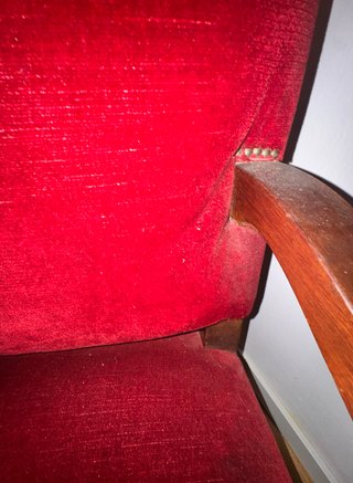 Sillón Vintage Terciopelo Rojo Granate