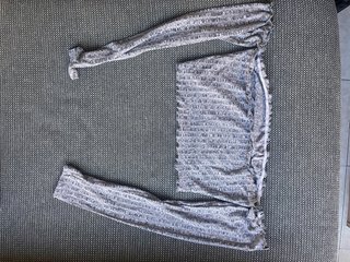 Top gris manga larga