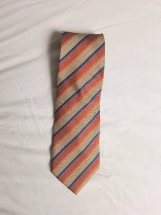 Cravatta Luciano Soprani righe beige/arancio