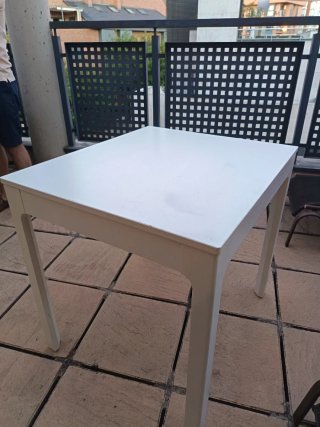 Mesa comedor extensible blanca