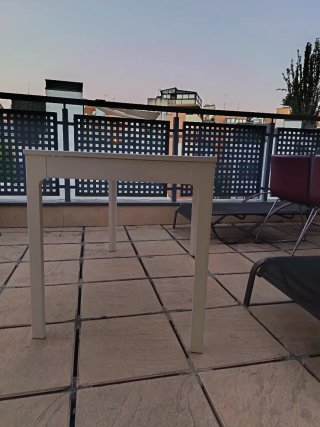 Mesa comedor extensible blanca