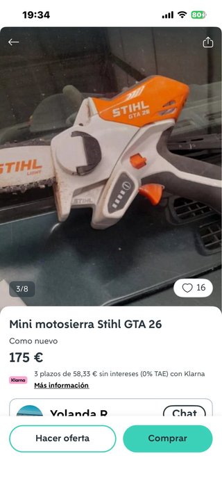 STIHL GTA 26 Tijeras de podar