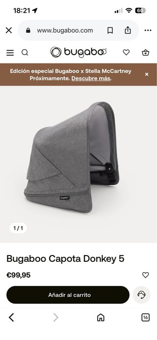 Bugaboo Capota Gris