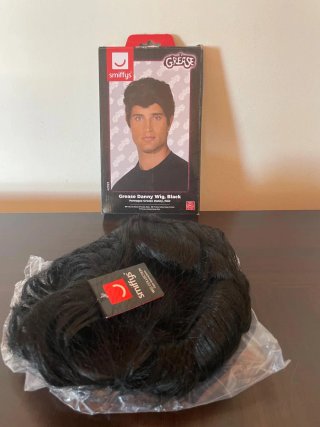Peluca Grease Danny Smiffys Negra Talla Única