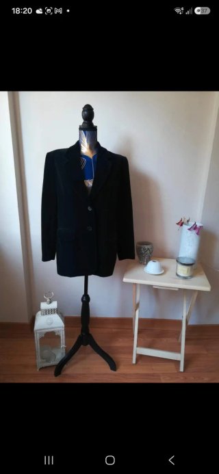 Chaqueta Terciopelo Negra