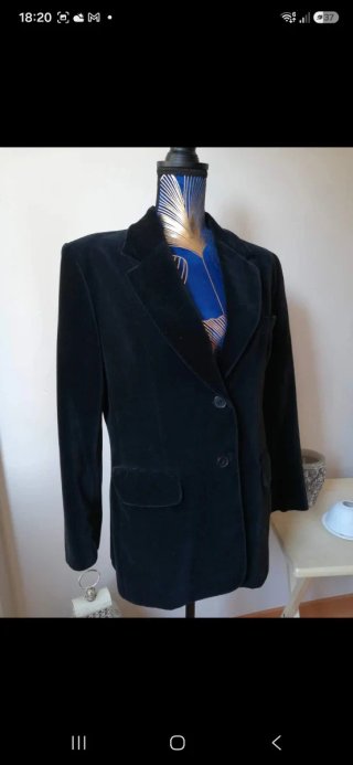 Chaqueta Terciopelo Negra