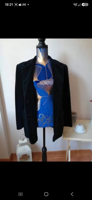 Chaqueta Terciopelo Negra