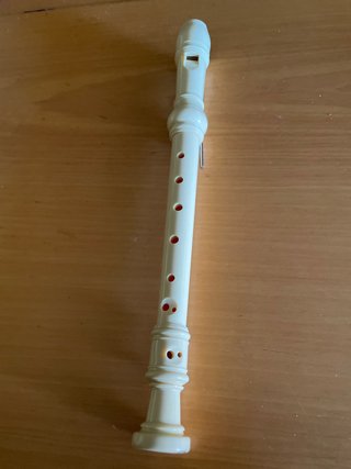 Flauta dulce blanca