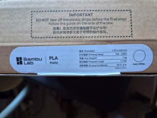 Filamento Bambu Lab PLA Matte Ivory White