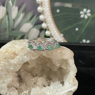 Anillo Esmeralda Natural Ajustable
