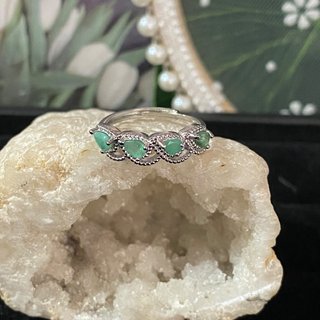 Anillo Esmeralda Natural Ajustable