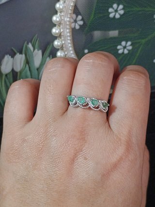 Anillo Esmeralda Natural Ajustable