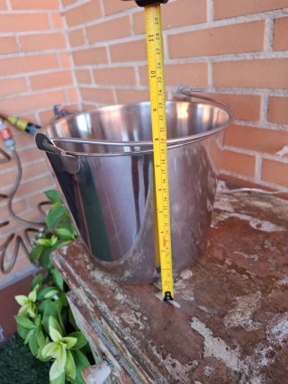 Cubo acero inox con hielos decorativos