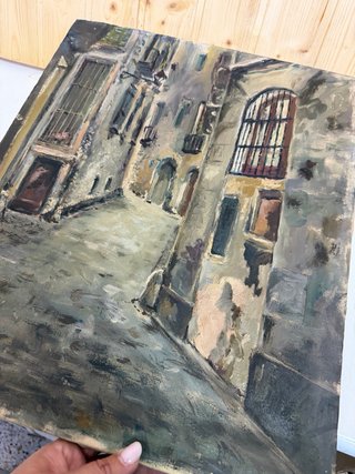Cuadro antiguo escuela catalana