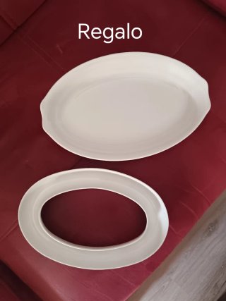 Vajilla porcelana blanca cuadrada