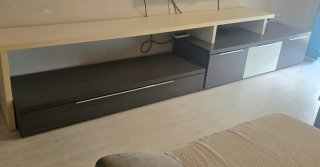 Mueble TV +Mueble bar + Mesa Extensible + 4 Silla