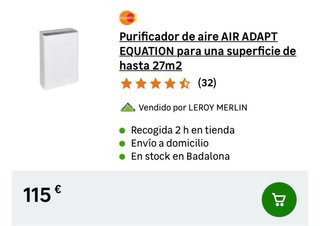 Purificador AIR ADAPT Equation <27m² 50W HEPA H13