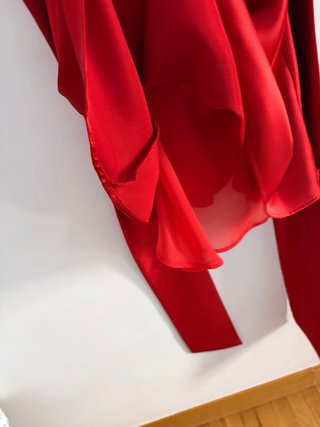 Vestido Zara Raso Rojo