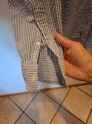 Camicia uomo Boggi cotone righe blu XL