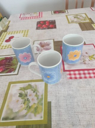 3 Tazas de porcelana x 1e