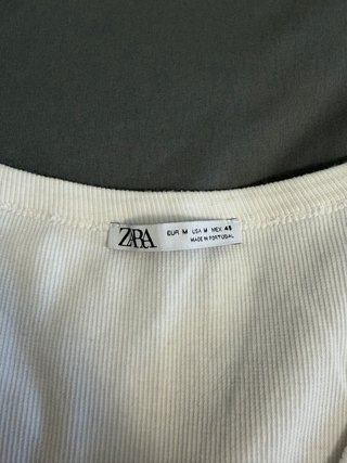 Camiseta tirantes Zara blanca