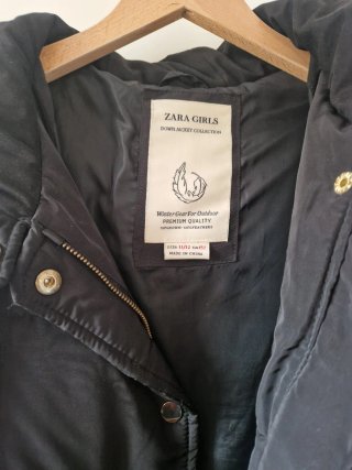 Abrigo Zara Girls Negro