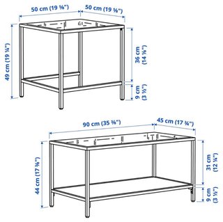 Juego 2 Mesas VITTSJO Ikea Como nuevo