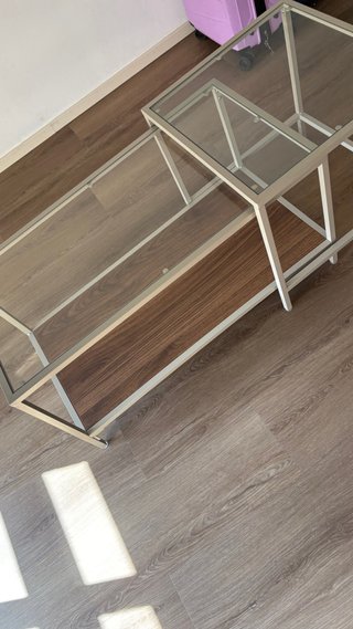 Juego 2 Mesas VITTSJO Ikea Como nuevo