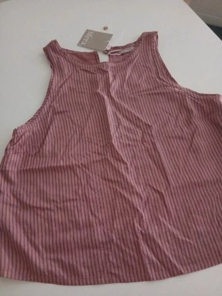 Camisa sin mangas Tencel Sfera Rosa