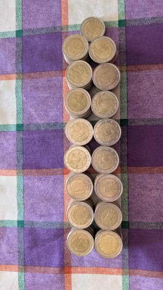 Lote de 163 Monedas de 2 Euros Conmemorativas