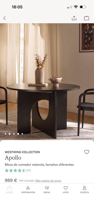 Mesa y sillas de comedor