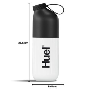Botella mezcladora Huel Shaker 500ml blanco-negro