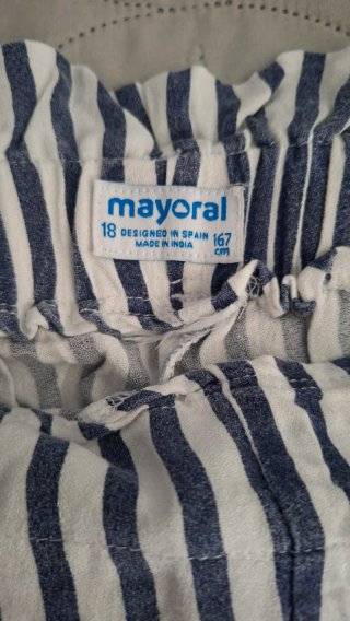 Pantalones niña rayas azules y blancas