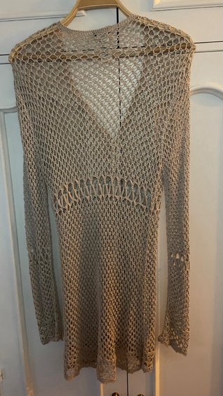 Chaqueta calada beige Mango