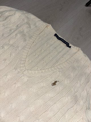 Jersey Polo Ralph Lauren Cable Knit Beige XS
