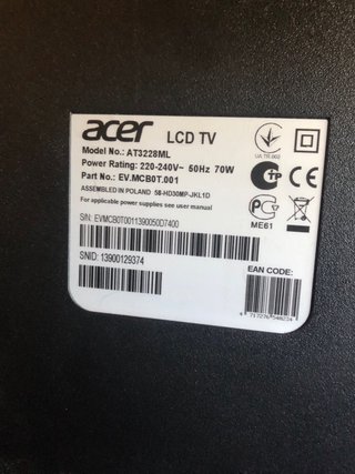 TV Acer 32 pulgadas